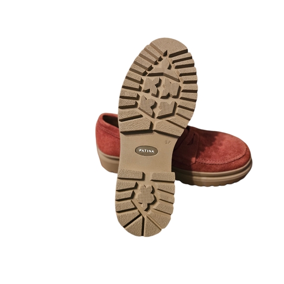 Patina Women's Suede Rust Loafers Size 7 - Picture 5 of 8